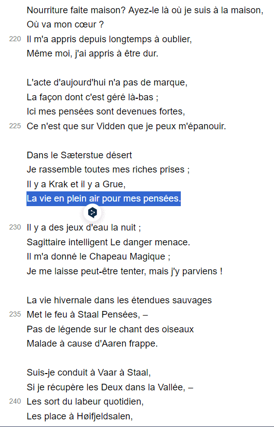 poème « På Vidderne » en 1859